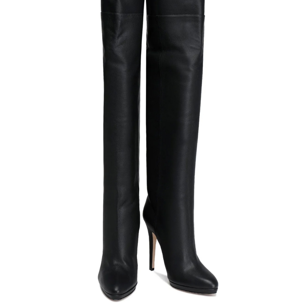 JIMMY CHOO Giselle 120 leather platform boots 39